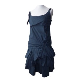 Abito in cotone blu Marc Jacobs