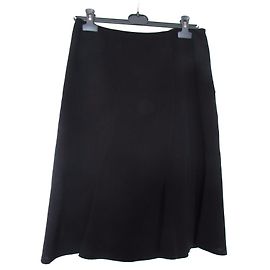Falda negra Pablo De Gerard Darel de poliéster largo de rodilla