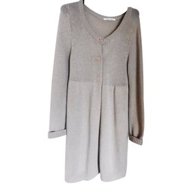 Berenice Strickjacke aus Wolle und Kaschmir Beige