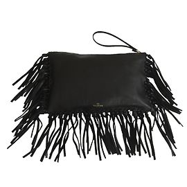 Pochette XL Valentino in pelle nera