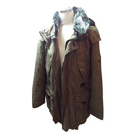 Cappotto in pelliccia Hugo Boss kaki