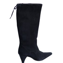 Stivali Elizabeth Stuart in pelle di cervo nera Taglia 38