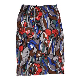 Falda midi Marni con estampado floral de viscosa