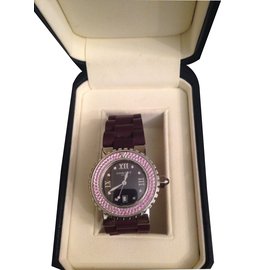 Chaumet Class One Uhr Rosa Saphir und Diamanten Stahl