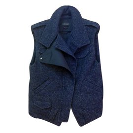 Isabel Marant Estelle Tweed Wollweste Mitternachtsblau