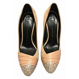 Décolleté Giuseppe Zanotti Swarovski Beige Scamosciato