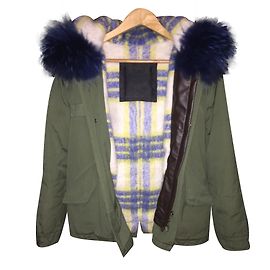 Parka Mr and Mrs Furs Khaki de Algodón