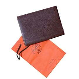 Porte agenda Hermès en cuir marron