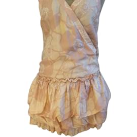 Abito in seta Marc Jacobs Beige e Rosa Chiaro