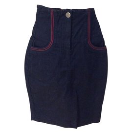 Falda Vaquera Jean Paul Gaultier de Talle Alto Azul