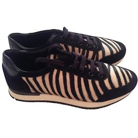 Claudie Pierlot Sneaker Leopard Print Pony Kalbsleder Gr. 40