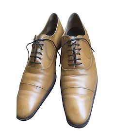 Ballerine A. Testoni in pelle color Havanna Caramello