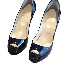 Décolleté Christian Louboutin Very privé 120 in vernice nera