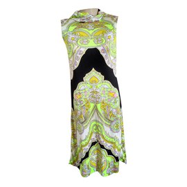Vestido evasé de jersey estampado Leonard Multicolor