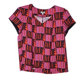 Camiseta Love Kenzo Naranja Rosa y Negro