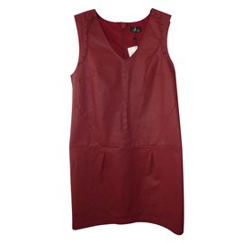 One Step Kleid Burgund Baumwolle - One step