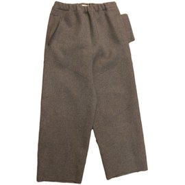 Pantalones anchos Sacai Luck de lana gris