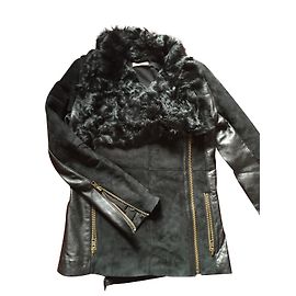 Abrigo de piel Bel Air Negro Talla 36