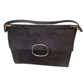 Borsa a spalla Roger Vivier in scamosciato grigio