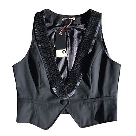 Gilet Ichi in cotone nero Taglia L