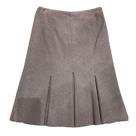 Falda Nina Ricci de lana color ébano 40 IT