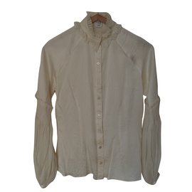 Autre Marque Camisa de seda GANT crema