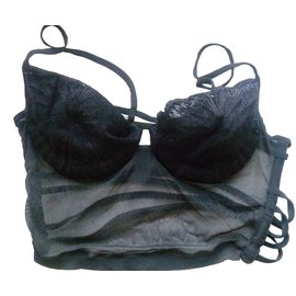 Bustier La Perla negro sin tirantes 85A