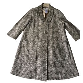 marrone e ecru mescolano il cappotto aderente - Chloé