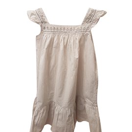 Bonpoint Sommerkleid Beige Baumwolle 3 Jahre