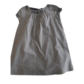 Bonpoint Kleid aus Baumwolle schwarz weiß 2 Jahre