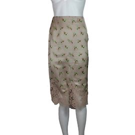 Louis Vuitton Rock Beige Baumwolle Viskose Polyamid Größe 34