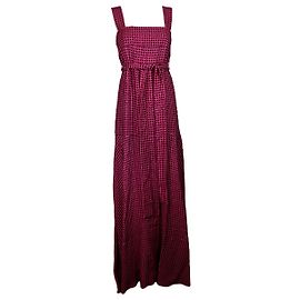 Louis Vuitton Ärmelloses Kleid Grafikprint Schwarz Rosa