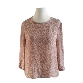 Tara Jarmon Silk Blouse Pink Orange Cream