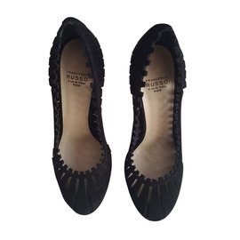 Schwarze Wildleder Pumps 10,5 cm - Autre Marque