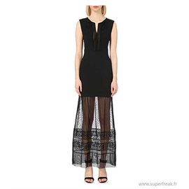 Maje Kleid Raisin Schwarz aus Spitze