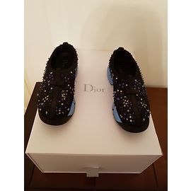 Sneakers Dior Fusion Blu in Tessuto