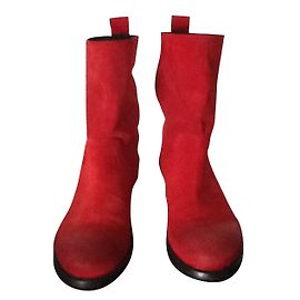 Autre Marque Stivaletti LAT FEM in scamosciato rosso