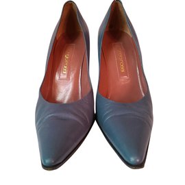 Sergio Rossi Pumps aus Leder Blau 36
