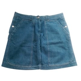Isabel Marant Minifalda de Mezclilla Azul de Algodón