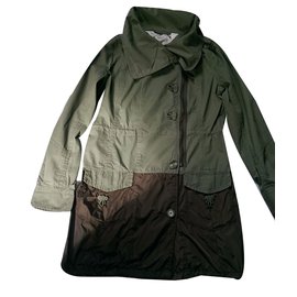 Chaqueta Tommy Hilfiger Verde de Algodón y Nailon Talla S