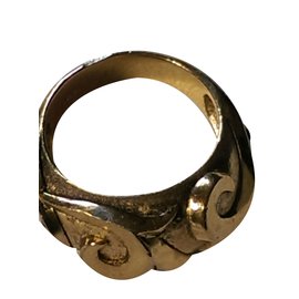 Anello Lanvin in argento placcato oro Misura 60