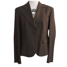 Chaqueta Trussardi Jeans marrón de viscosa Talla 46