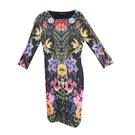 Roberto Cavalli Kleid Jungle Print Wolle
