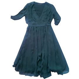 Comptoir Des Cotonniers Imalia Seidenkleid Grün