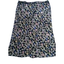Falda Gerard Darel de seda estampada y lentejuelas 42