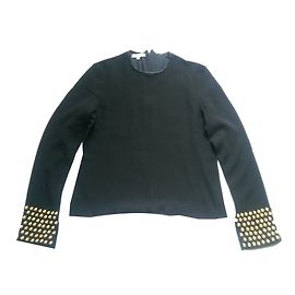 Autre Marque Tunica Nour Hammour in crepe di seta nera