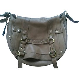 Sac bandoulière Topshop en cuir beige