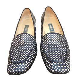 Mocassini Bally Parfait in pelle nero e bianco Taglia 40