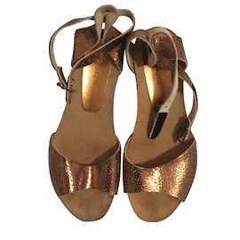 Autre Marque Sandali con zeppa Bagatt pelle metallizzata 38