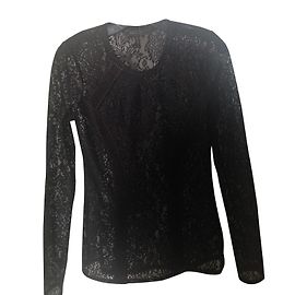 Bcbg Max Azria Bluse aus schwarzer Spitze XS